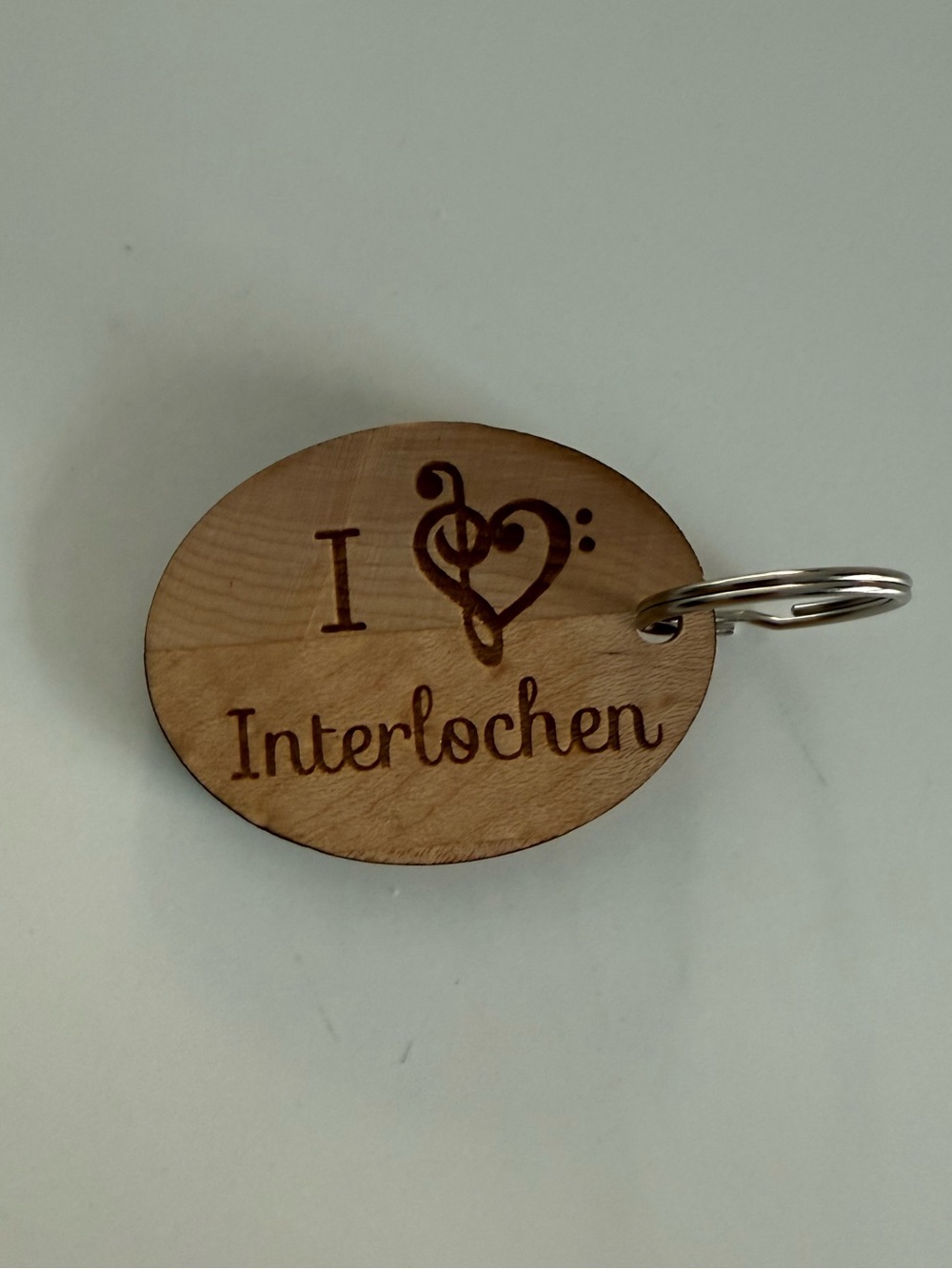 I Heart Interlochen Wooden Keychain